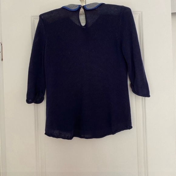 Maje metallic collar 3/4 sweater - Picture 6 of 6